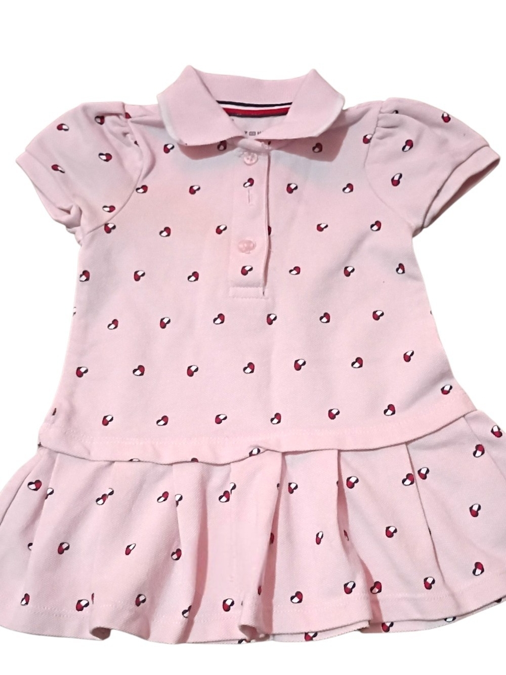 Pink Tommy Hilfiger Heart Print Dress